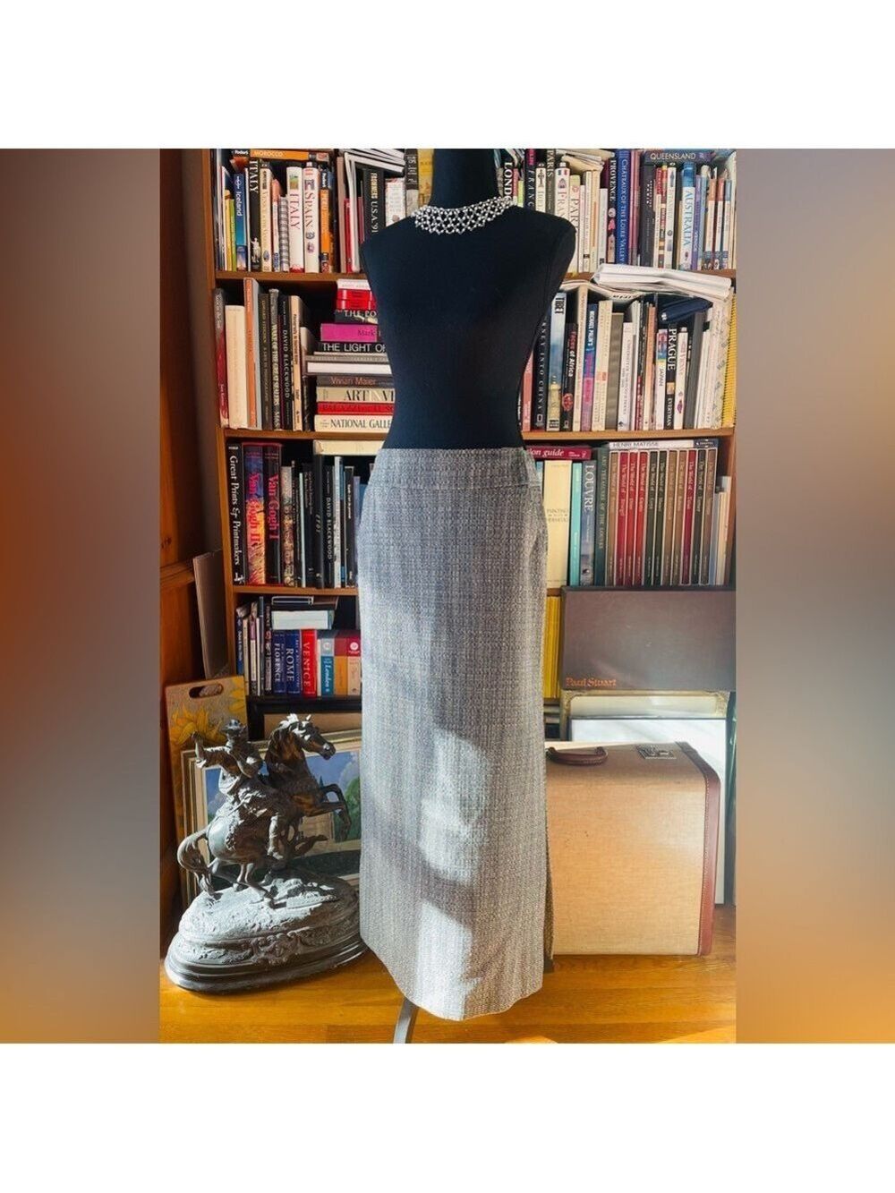 J. Crew Classic Gray Maxi Skirt w/ Sexy Side Slit & 2 Side Pockets - Size 2 BNWT